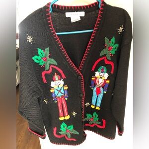 Vintage Christmas Nutcracker Cardigan